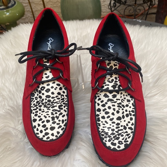 Qupid Shoes - ♦️▪️♦️QUPID RED W/ANIMAL PRINT LOAFERS♦️▪️♦️